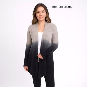 Barefoot Dreams Cozychic Lite Calypso Wrap Ombre Open Front Cardigan S/M